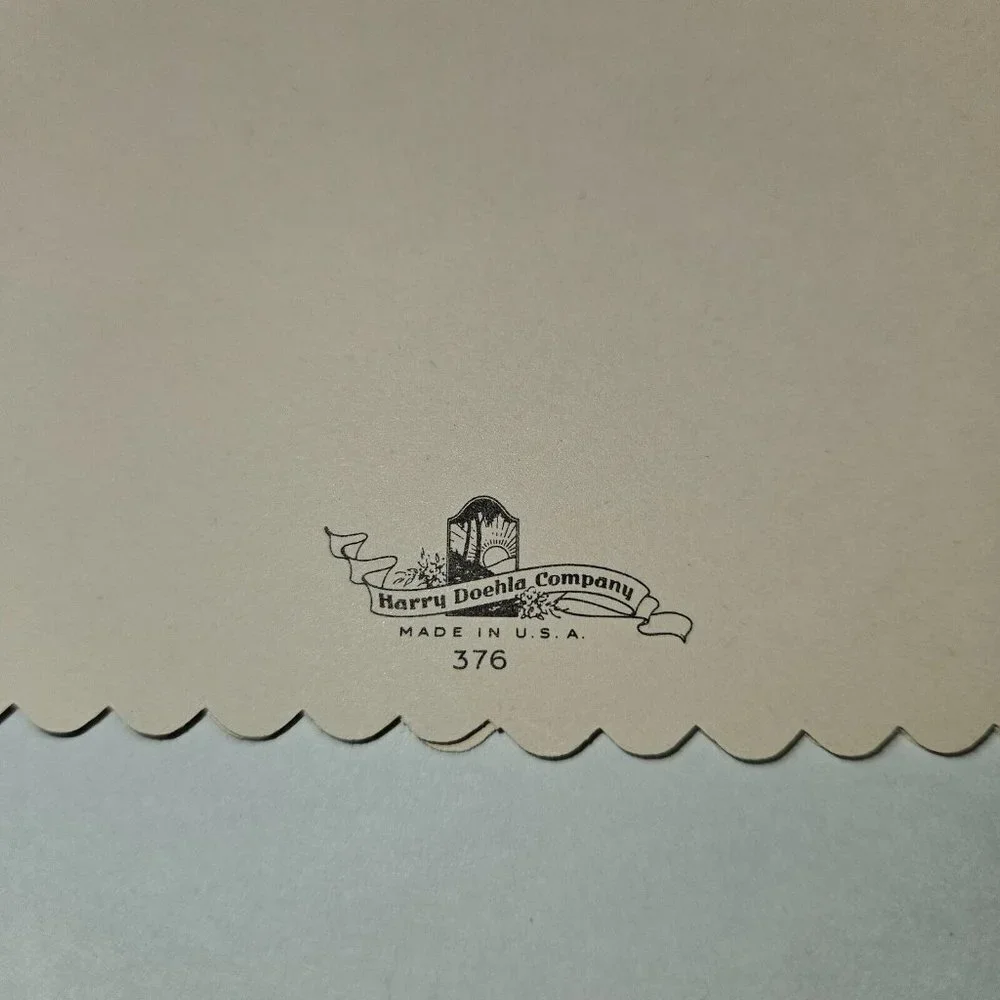 VTG Get Well Soon Greeting Card Boy Bird Water Scalloped Harry Doehla NEVER USED